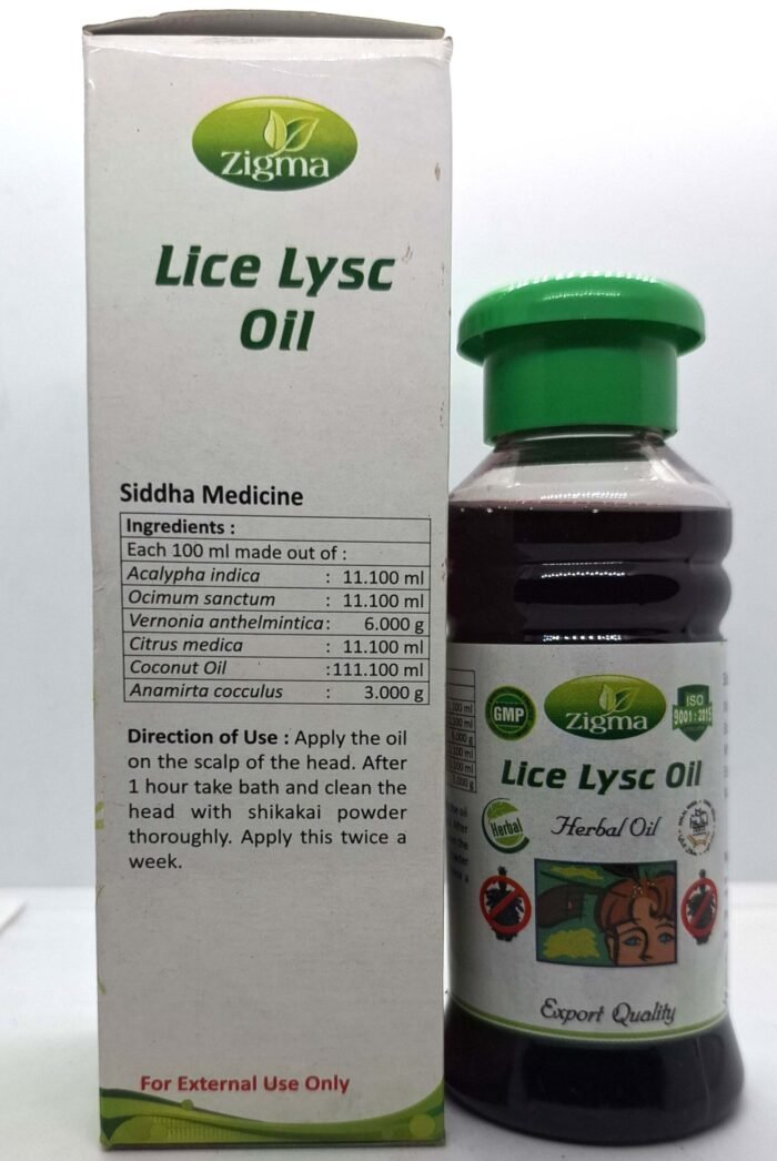 Zigma Lice Lysc Oil (100ML) - Image 3