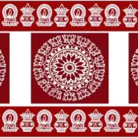 Meroon Rangoli Sticker