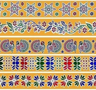 Color Rangoli Sticker [2x30 INCH 5PIC] [color] [Modal :CP5PIC]