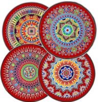 Color Rangoli Sticker ,Size 10x10Inches, RM5PIC Pack of 5pcs]