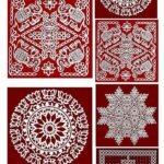 Meroon Rangoli Sticker (Meroon-Modal : MS4MM2 Pack of Small & Medium 6Pcs)