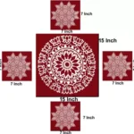 Meroon Rangoli Sticker - Image 2