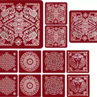 Meroon Rangoli Sticker