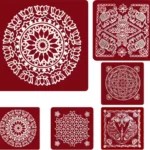 Meroon Rangoli Sticker