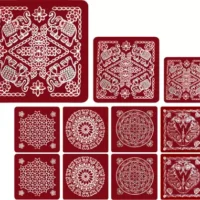 Meroon Rangoli Sticker