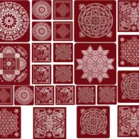 Meroon Rangoli Sticker