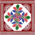 Meroon Rangoli Sticker