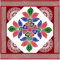 Meroon Rangoli Sticker