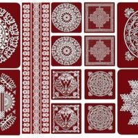 Meroon Rangoli Sticker [Model:MB4,MP3,MS8]