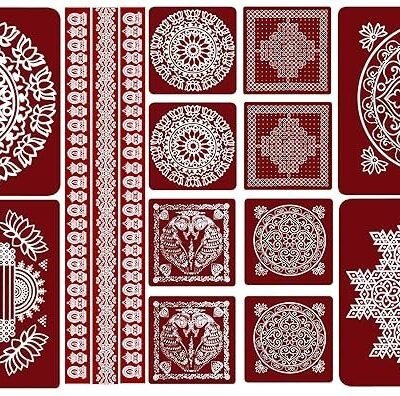 Meroon Rangoli Sticker [Model:MB4,MP3,MS8]