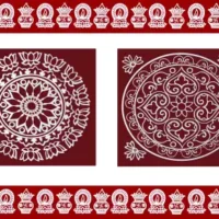 Meroon Rangoli Sticker