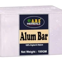 ABS Herbals : Organic Alum Bar,Shaving Alum Bar, Natural Fitkari Stone for Skin Tightening & Water Purification, ,Shaving Kit Aid. Crystal White Alum Bar for Underarms & Shaving. Pure Alcohol Free Phitkari and Fitkari Bar ( Pack of 100Gm -1 )