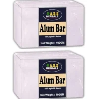 ABS Herbals : Organic Alum Bar,Shaving Alum Bar, Natural Fitkari Stone for Skin Tightening & Water Purification, ,Shaving Kit Aid. Crystal White Alum Bar for Underarms & Shaving. Pure Alcohol Free Phitkari and Fitkari Bar ( Pack of 100Gm - 2 )