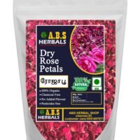 ABS Herbals : Died Rose Petals, Rhoda,Rosa Centifolia, Dry Roja (100GM)