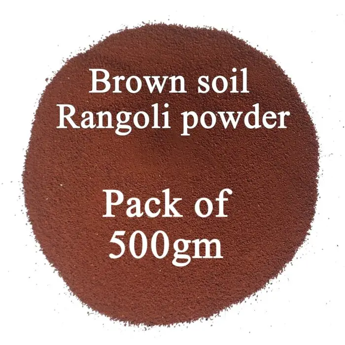 ABS Herbals:  Red Soil Powder/Semman/Red Sand for Rangoli Design/Semman Kolamavu/Brown Soil for Rangoli Design /Red Sand Powder/Brown Soil Powder(500gm) - Image 2