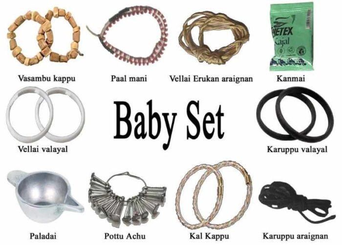ABS Herbals : New Born Baby Set/ Special Baby Set /Baby Set/ Urai Marunthu Set/ Vasambu Kappu/ Pottu Aachu/ Paal Mani/ Paladai/ Karuppu Valayal/ Vellai Valayal /Born Babyset (Pack of 10 Items) - Image 3
